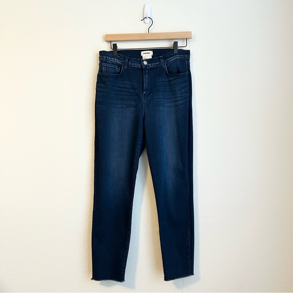 L'agence El Matador French Slim Jeans Crop Raw Hem, Size 30